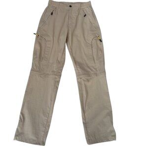 Convertible zip-off tan lightweight pants sz 27